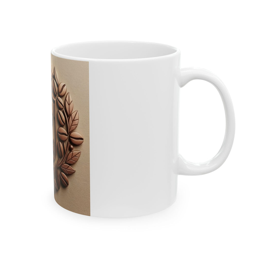 Coffee Crest Ceramic Mug — Monogram 'SC' Vintage Espresso Roast Design (11oz, 15oz)