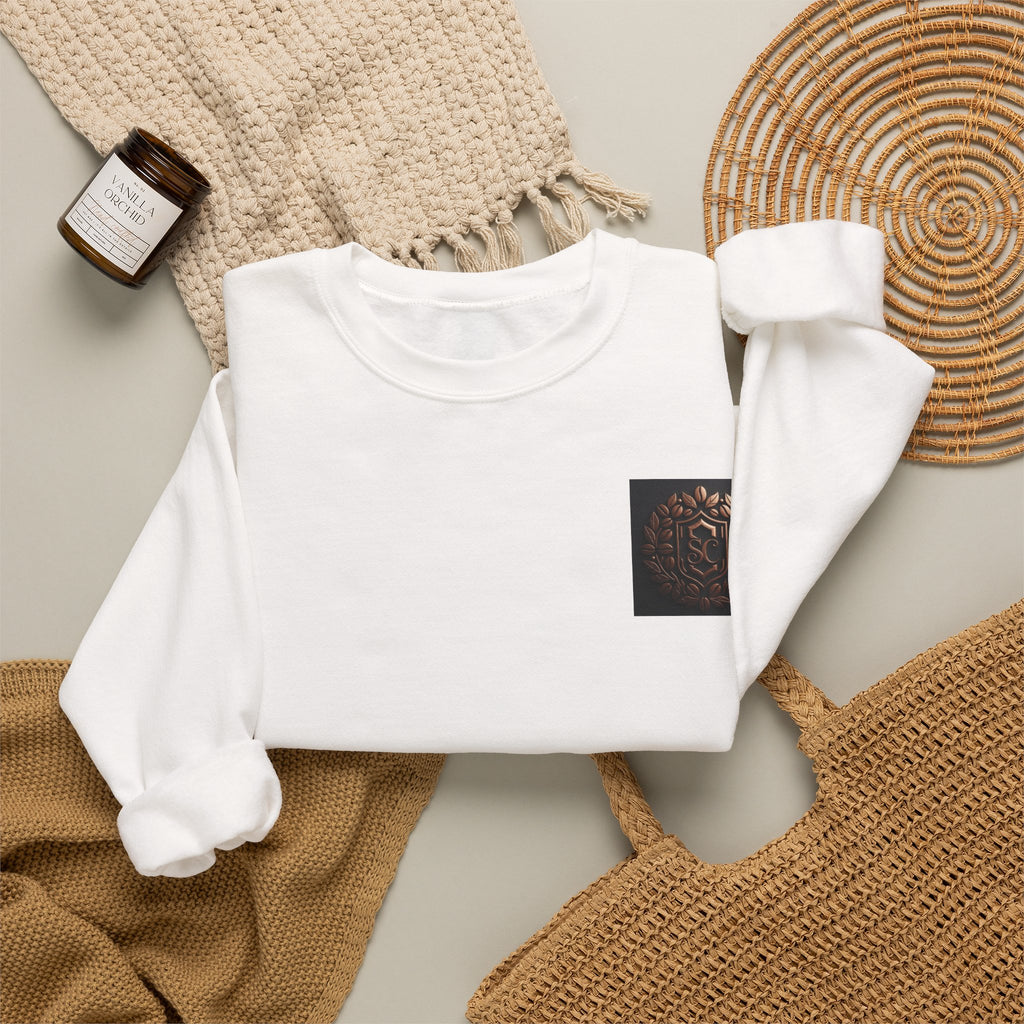 Crewneck Sweatshirt — 'The Art of Blending' Bronze Emblem Back Print