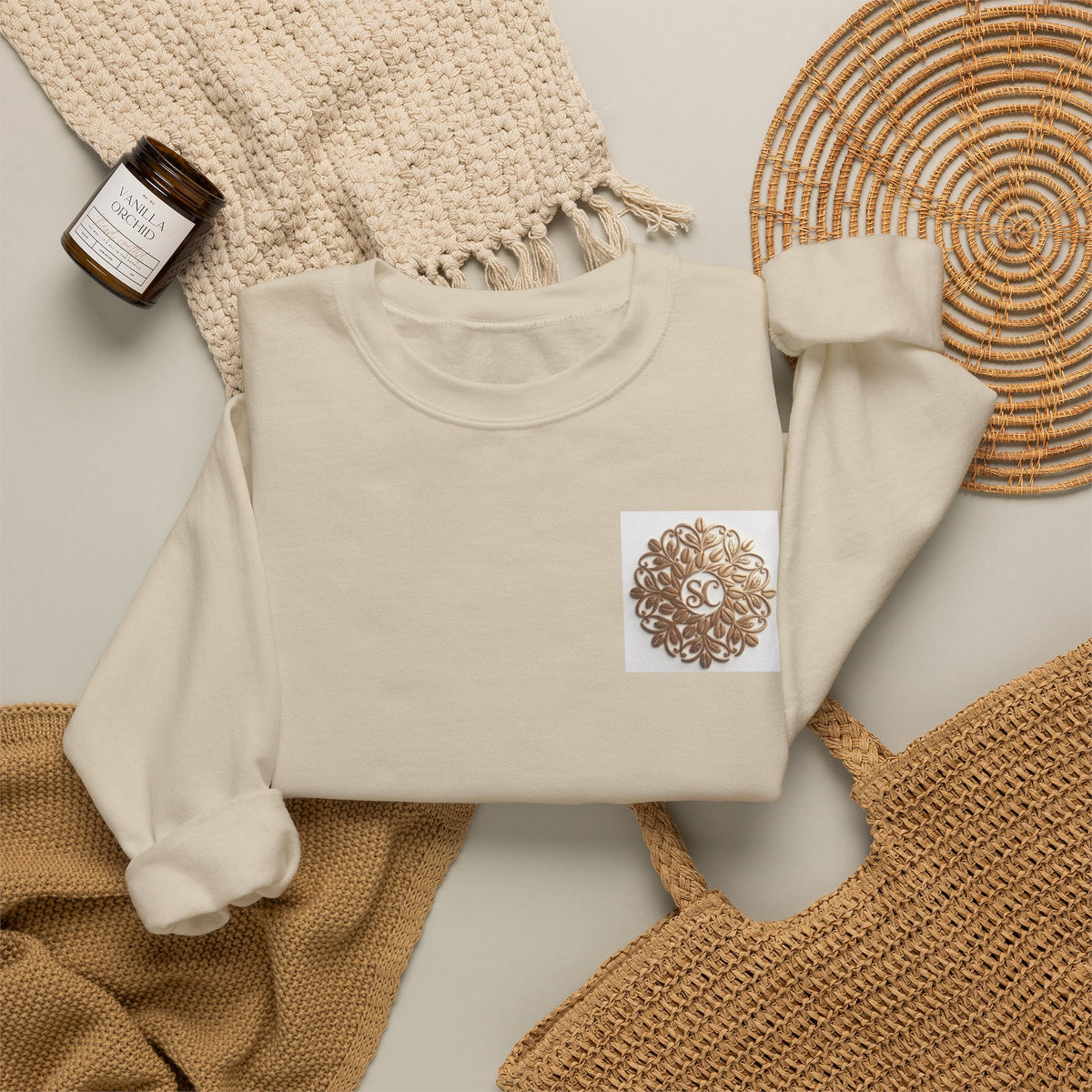 Gold Mandala Crewneck Sweatshirt