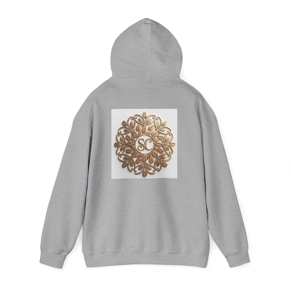 Gold Mandala Hoodie — Spiritual Lotus Floral Graphic Sweatshirt