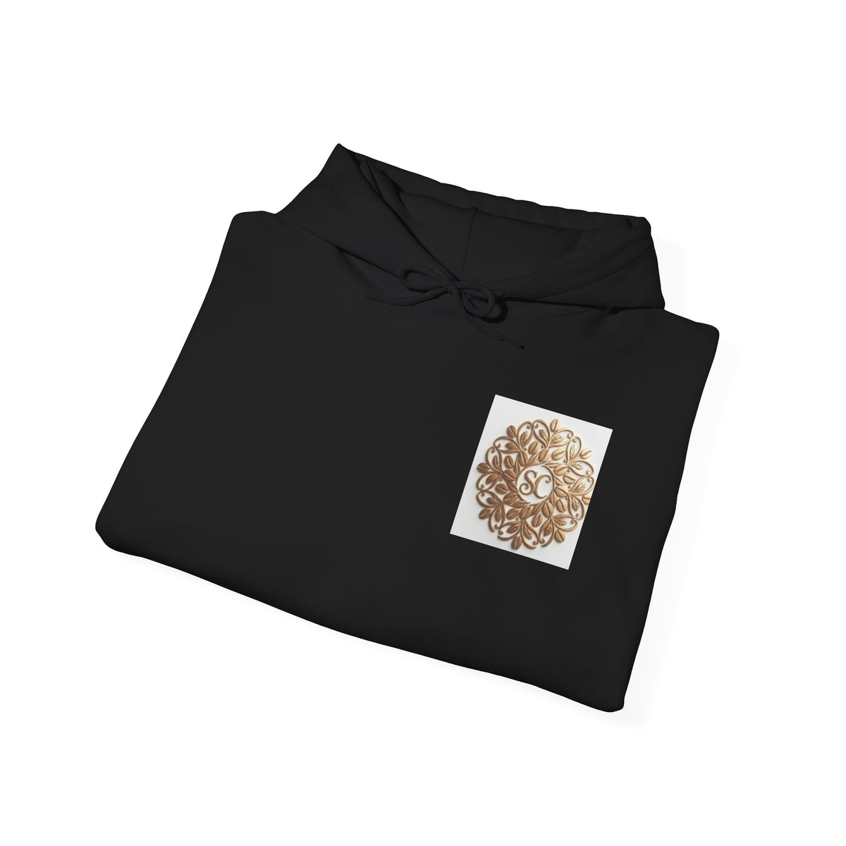 Gold Mandala Hoodie — Spiritual Lotus Floral Graphic Sweatshirt