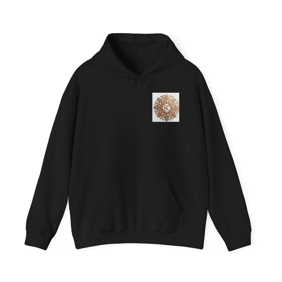 Gold Mandala Hoodie — Spiritual Lotus Floral Graphic Sweatshirt