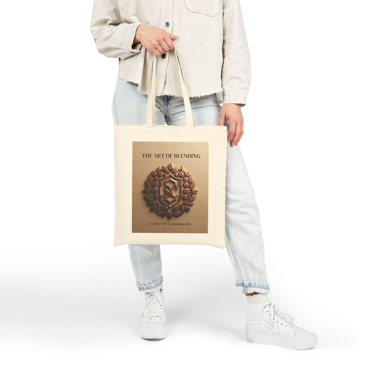 Tote Bag — "The Art of Blending" Coffee-Inspired Canvas Tote