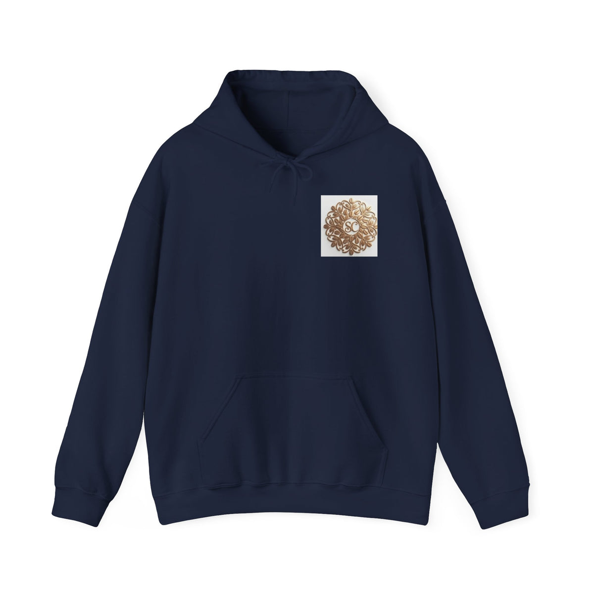 Gold Mandala Hoodie — Spiritual Lotus Floral Graphic Sweatshirt