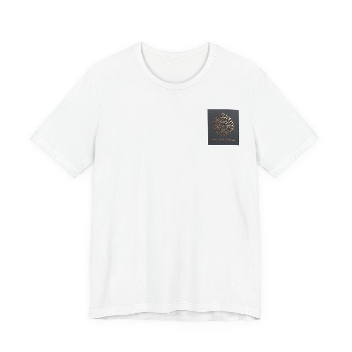Coffee Art Tee — "The Art of Coffee" Gold Mandala Graphic T-Shirt