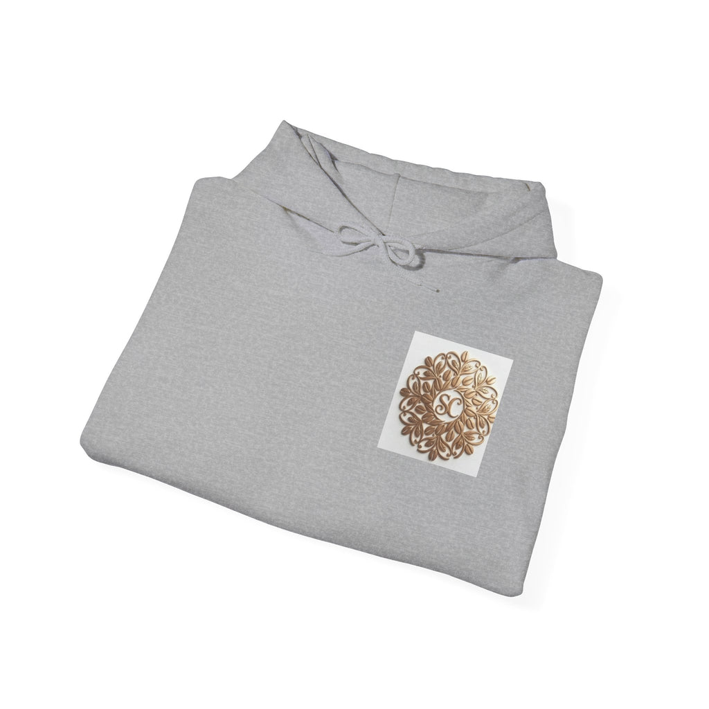 Gold Mandala Hoodie — Spiritual Lotus Floral Graphic Sweatshirt