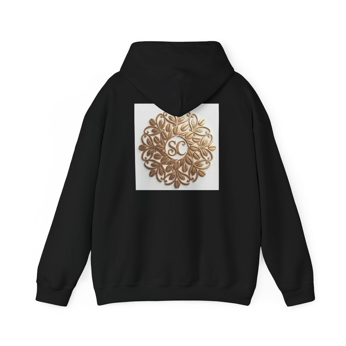 Gold Mandala Hoodie — Spiritual Lotus Floral Graphic Sweatshirt