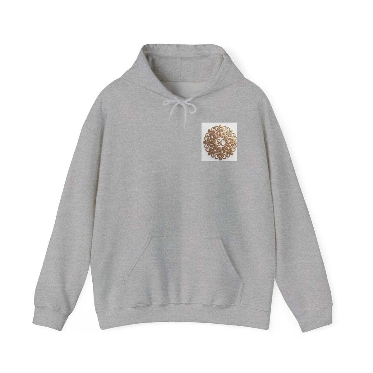 Gold Mandala Hoodie — Spiritual Lotus Floral Graphic Sweatshirt