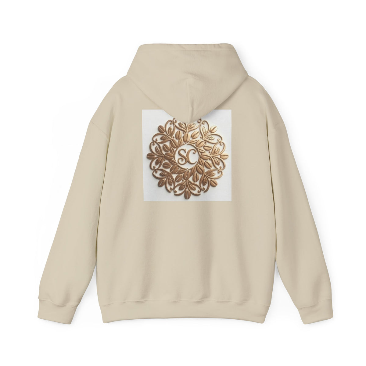 Gold Mandala Hoodie — Spiritual Lotus Floral Graphic Sweatshirt