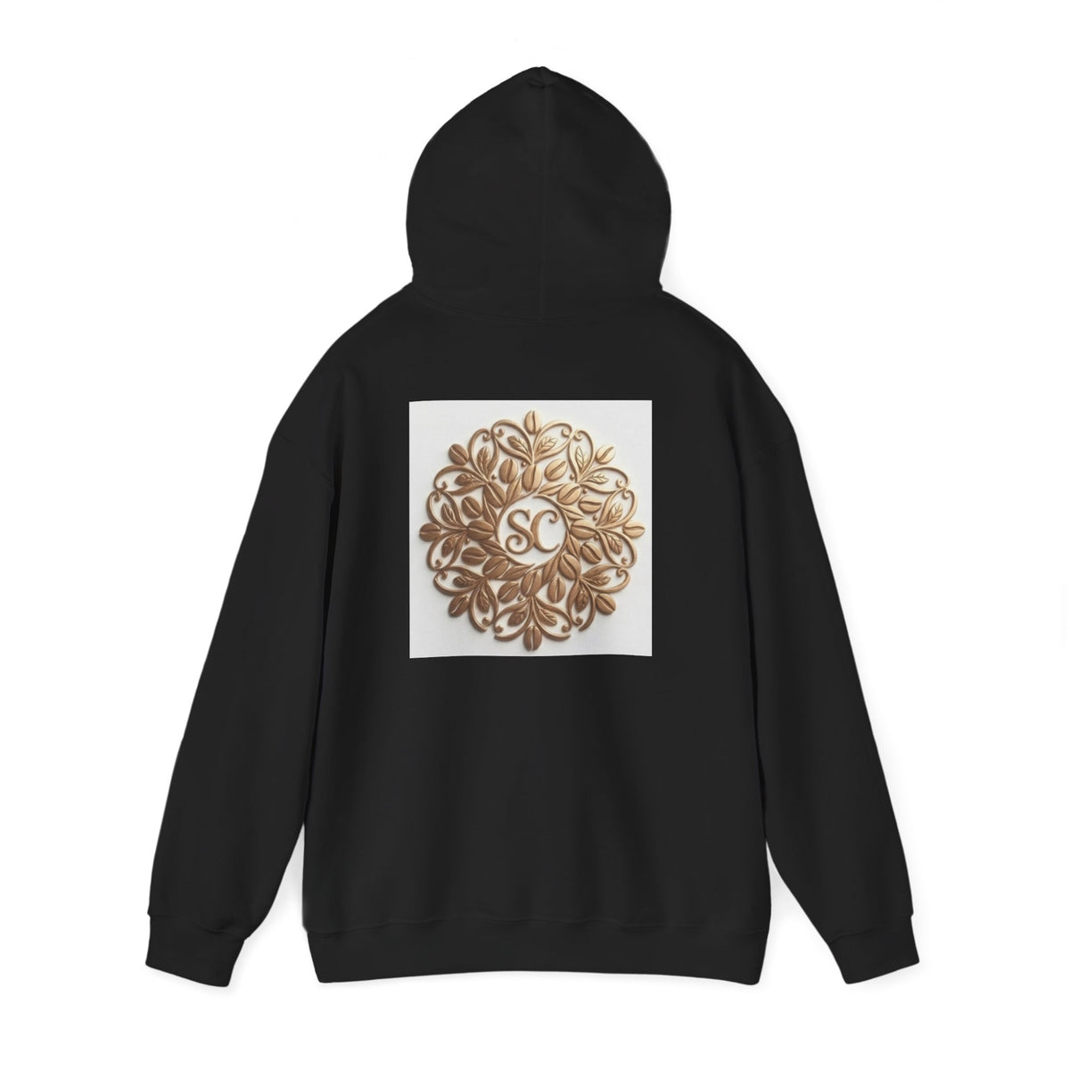 Gold Mandala Hoodie — Spiritual Lotus Floral Graphic Sweatshirt