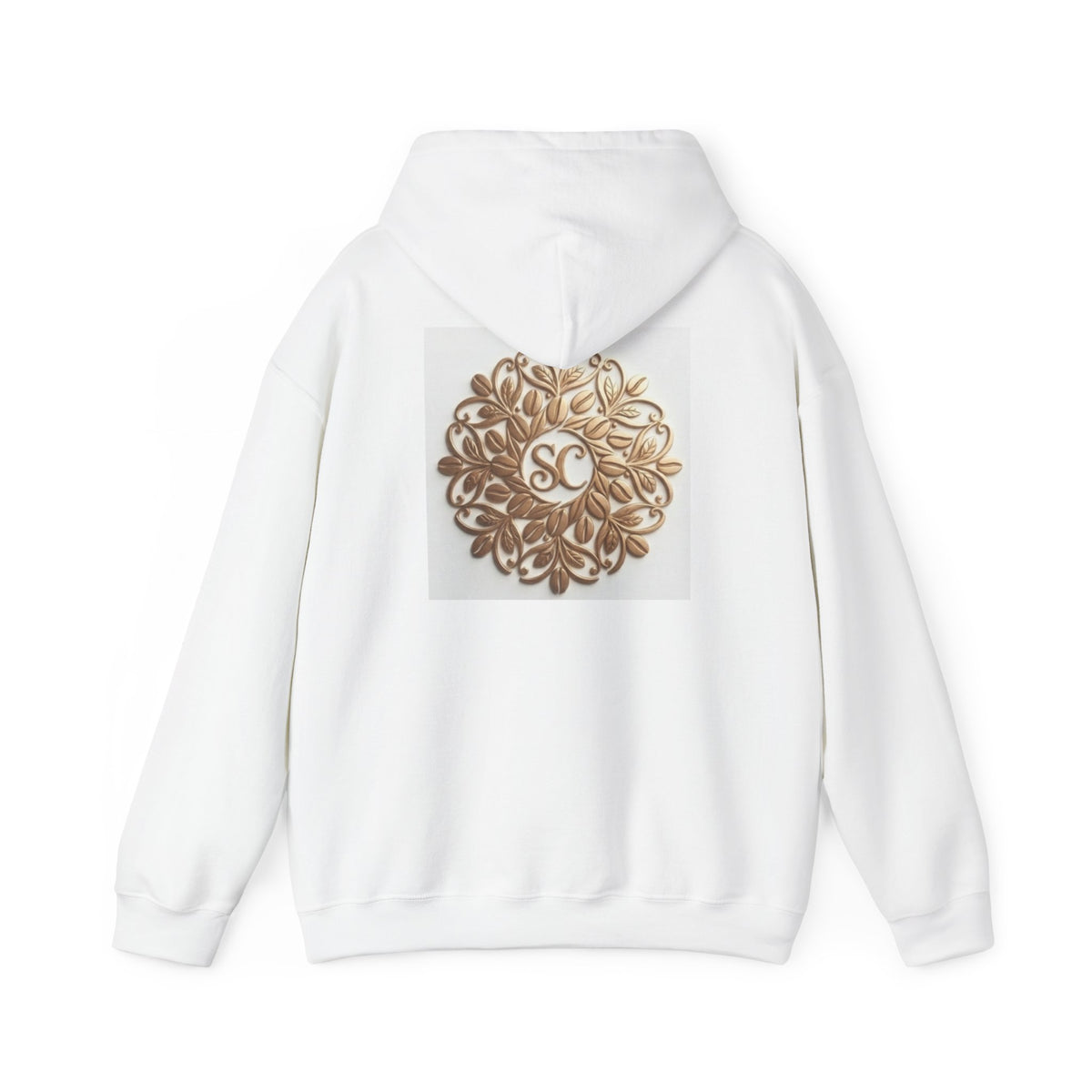 Gold Mandala Hoodie — Spiritual Lotus Floral Graphic Sweatshirt