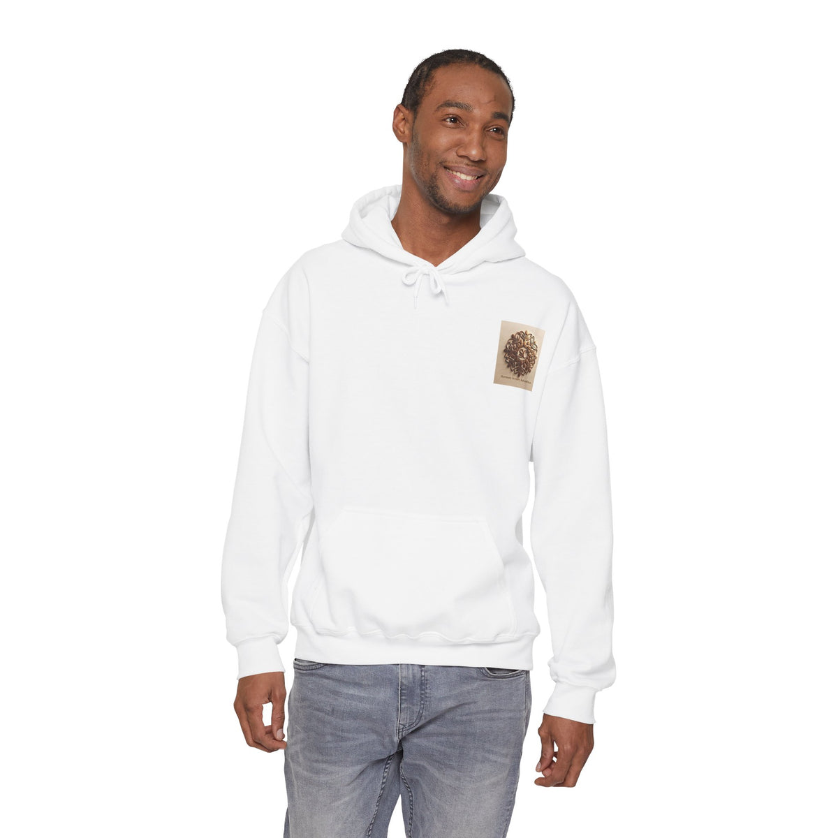 Art of Blending Hoodie — 'Harmony in Every Leaf and Bean' Coffee Logo Pullover
