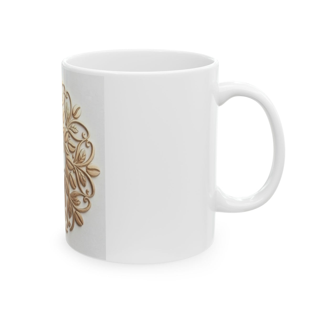 Monogram Floral Ceramic Mug — Elegant SC Initial Coffee Cup (11oz & 15oz)