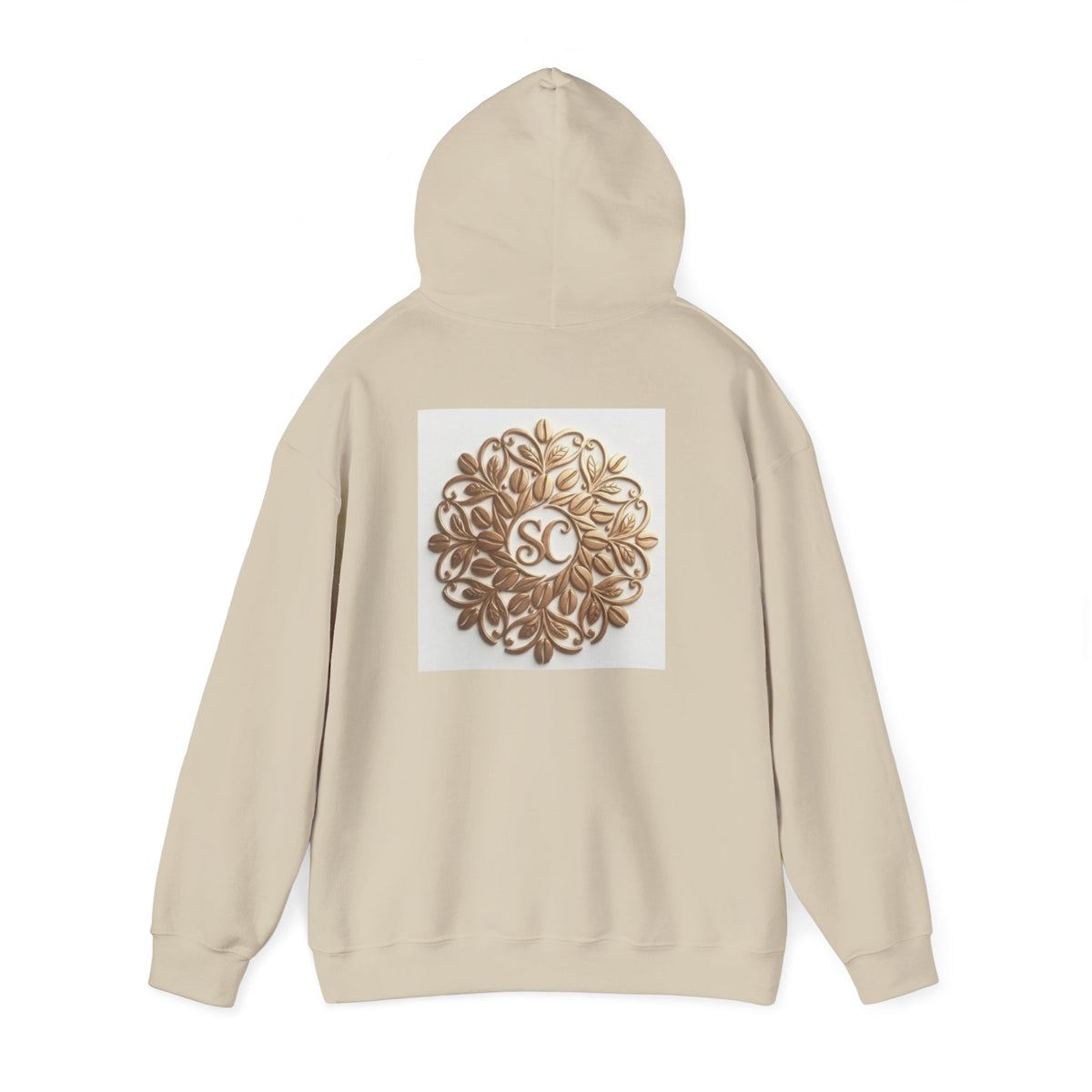 Gold Mandala Hoodie — Spiritual Lotus Floral Graphic Sweatshirt