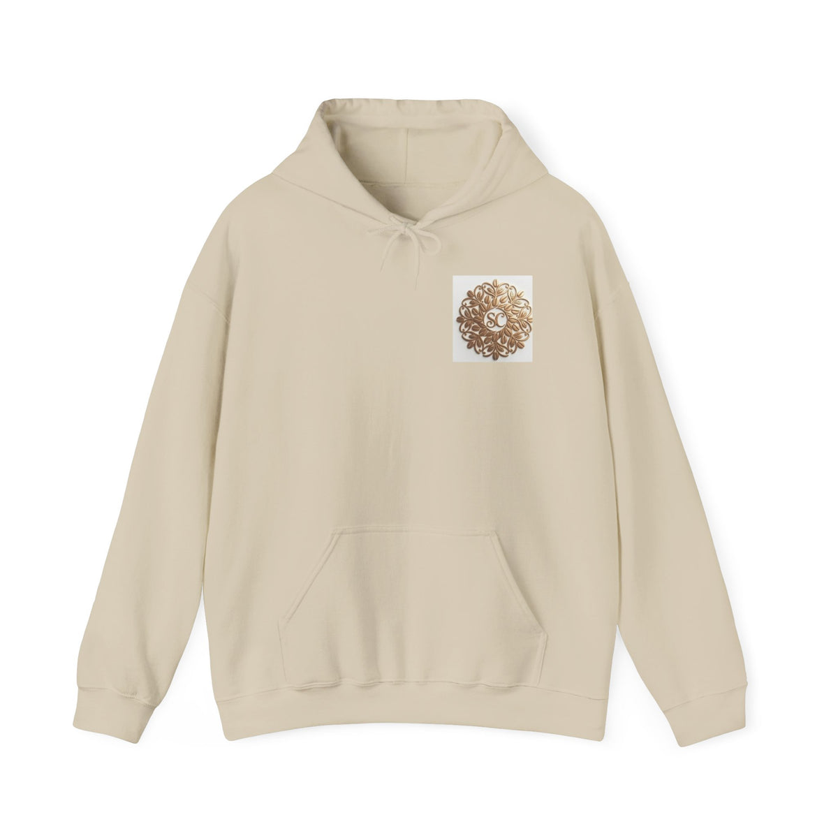 Gold Mandala Hoodie — Spiritual Lotus Floral Graphic Sweatshirt