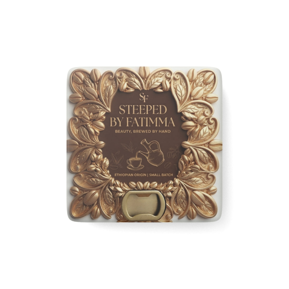 Porcelain Magnet — 'The Art of Blending' Coffee Connoisseur Square Magnet