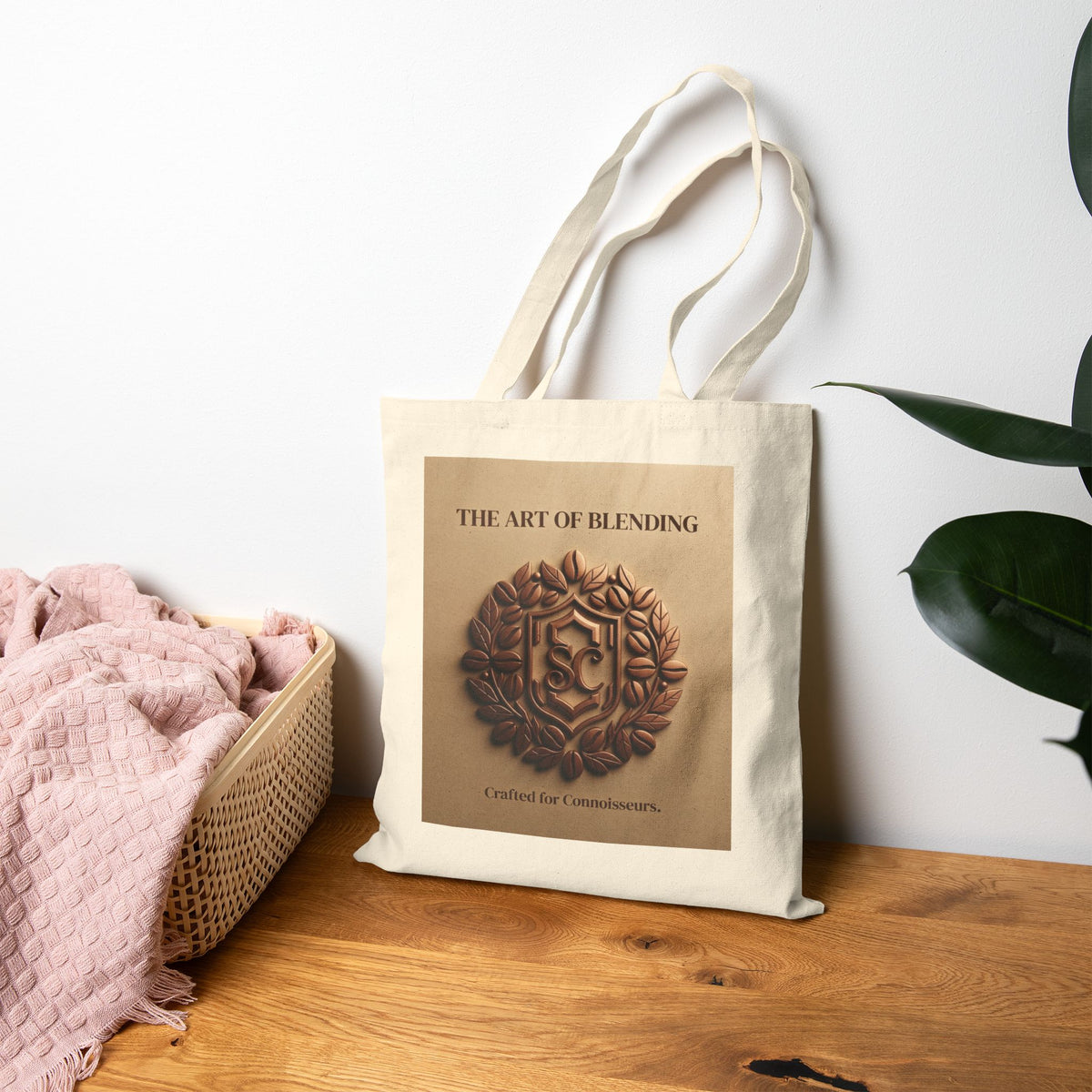 Tote Bag — "The Art of Blending" Coffee-Inspired Canvas Tote