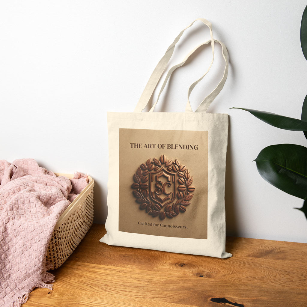 Tote Bag — "The Art of Blending" Coffee-Inspired Canvas Tote