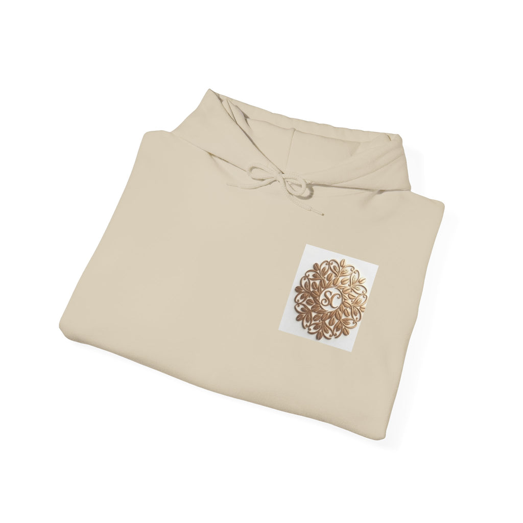 Gold Mandala Hoodie — Spiritual Lotus Floral Graphic Sweatshirt