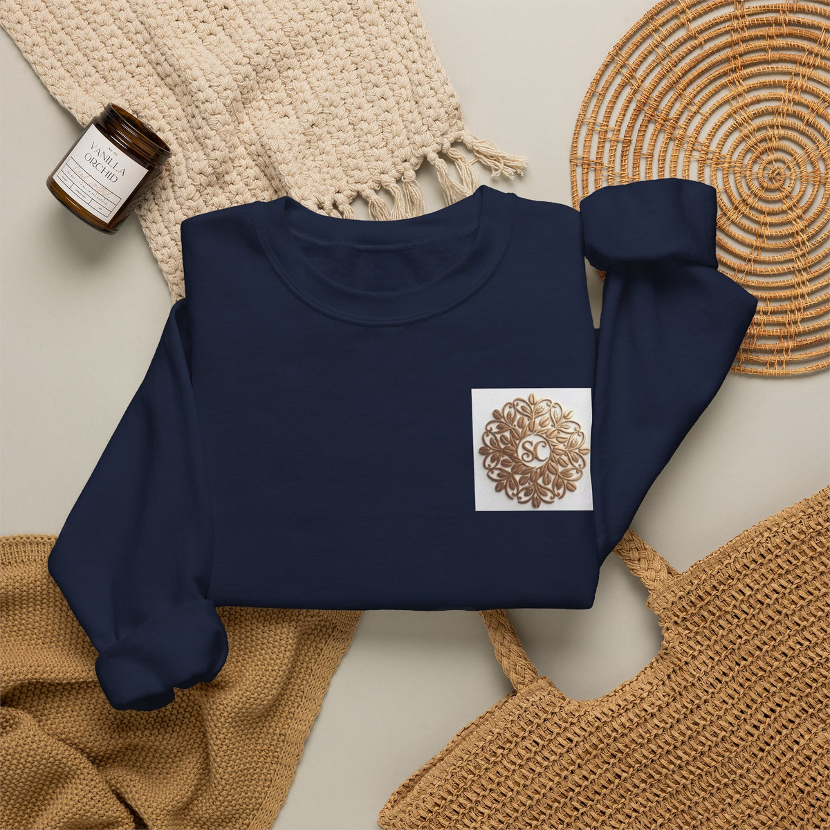 Gold Mandala Crewneck Sweatshirt