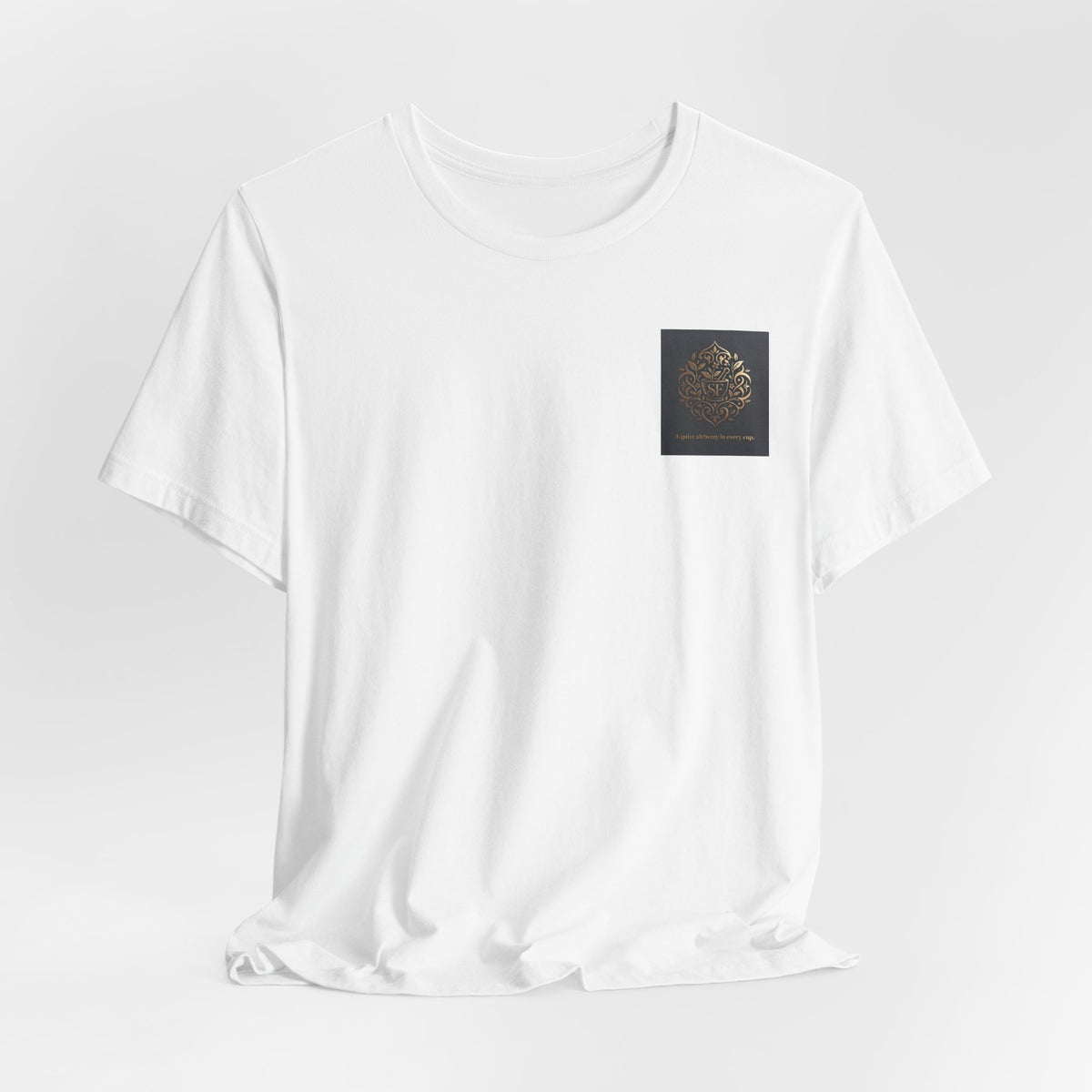 Coffee Art Tee — "The Art of Coffee" Gold Mandala Graphic T-Shirt