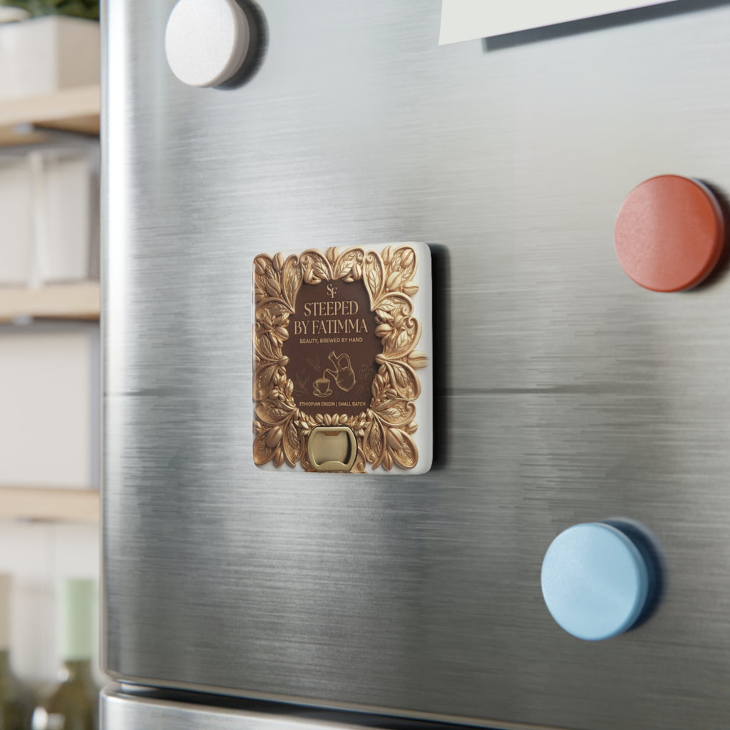 Porcelain Magnet — 'The Art of Blending' Coffee Connoisseur Square Magnet