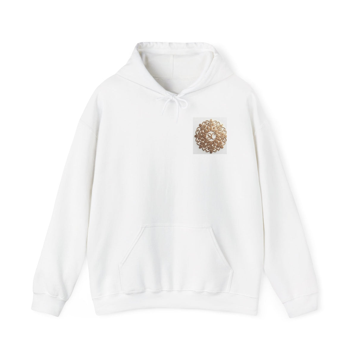 Gold Mandala Hoodie — Spiritual Lotus Floral Graphic Sweatshirt