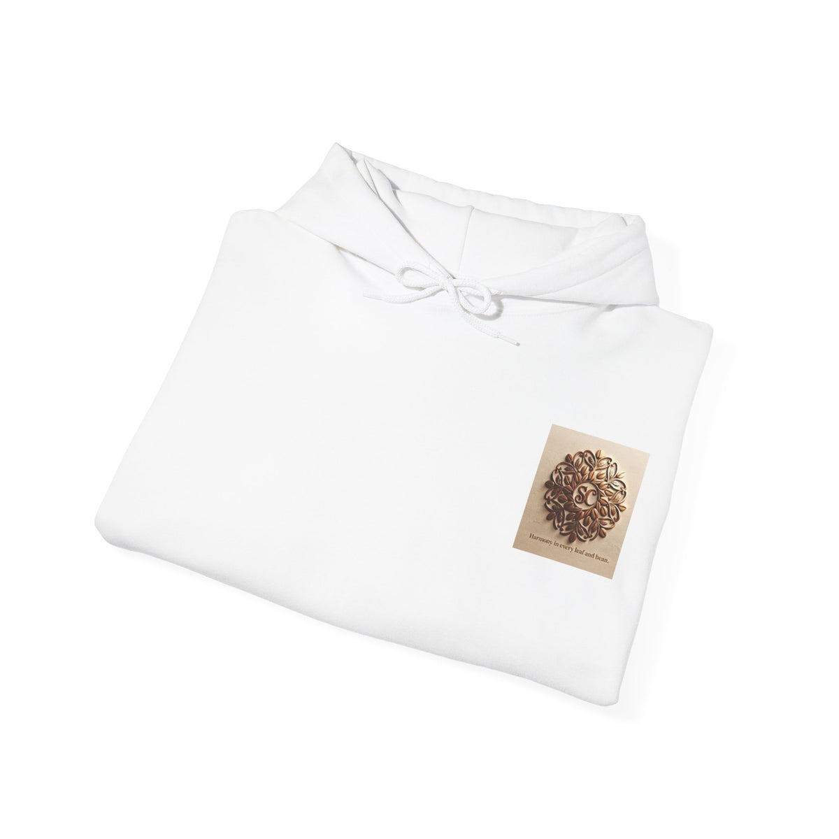 Art of Blending Hoodie — 'Harmony in Every Leaf and Bean' Coffee Logo Pullover